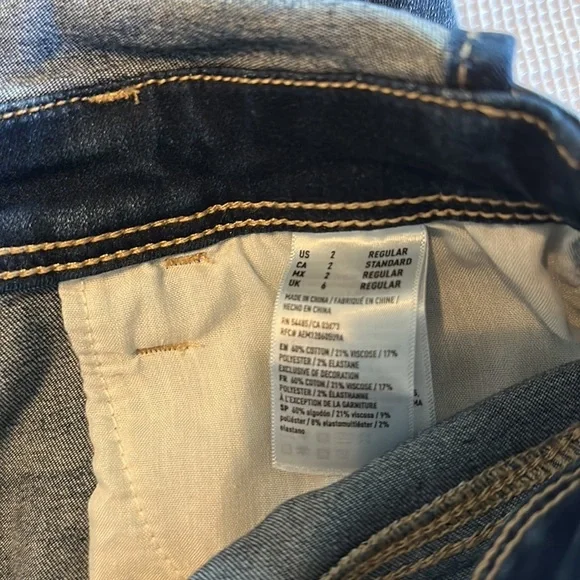 American Eagle Outfitters Super Stretch X Jegging Overall Distressed Size 2 - Picture 11 of 16